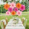 9 PCS Pink and Orange Party Decorations Pink Party Decorations Paper Fans Party Decorations